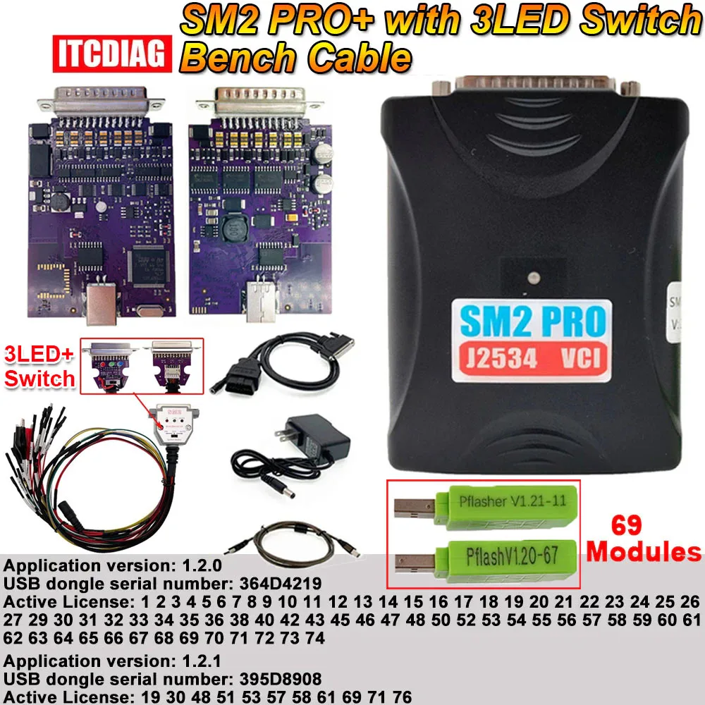 

ECU Программатор ITCARDIAG 2.21.22 SM2 Pro + J2534 VCI, устройство для чтения, записи, ECU 69 модулей с Pflaser 1,20/1,21 PCM ридером через скамейку