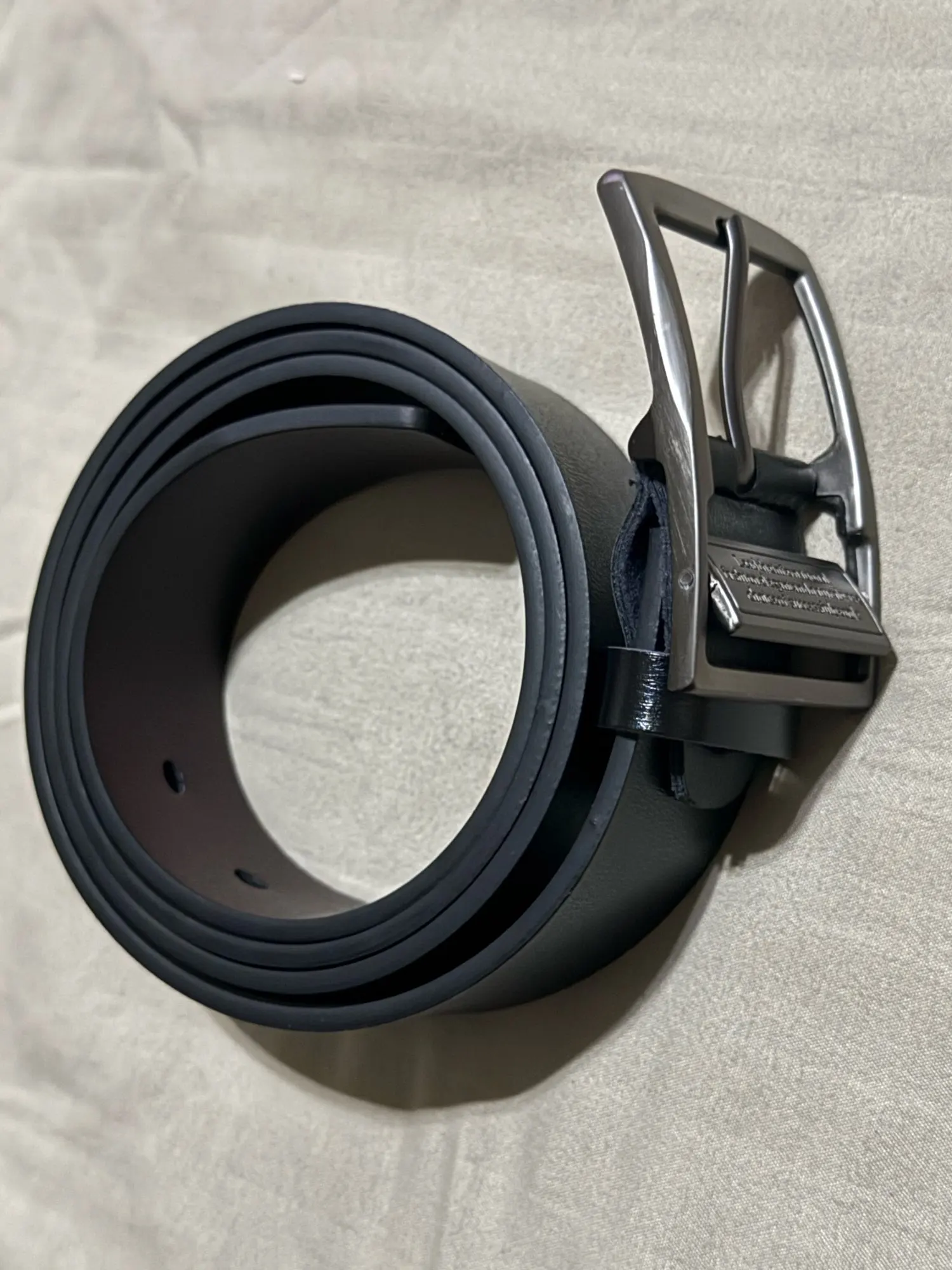 MIDNIGHT SOVEREIGN™ – Black Buckle Genuine Leather Belt photo review
