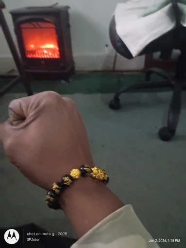 Pixiu Black Obsidian Feng Shui Bracelet for Wealth photo review