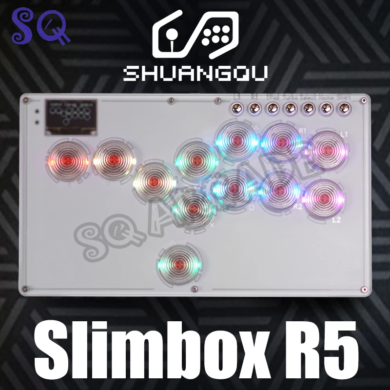 SQ Arcade Joystick Slimbox R5 Fight Stick Fighting Game RGB Controller All Button Mini Hitbox Style Game Console For PC/PS4/PS5 live broadcast controller video live stream joystick controller ip poe keyboard joy stick network ptz camera controller