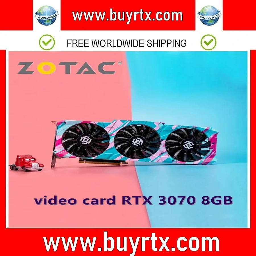 2024 ZOTAC RTX 3070 RTX 3070 8GB video karet GPU rtx 3070 8GB x-gaming geforce herní OC grafika karta ploše PC počítač hra