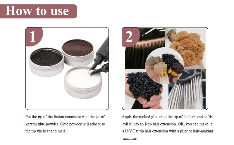 50g ITALIAN Keratin Glue Powder/Keratin Glue Grain Powder for U V Flat tip Fusion Hair Extensions