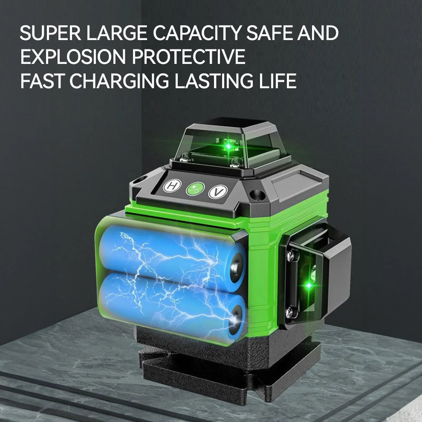 Stavební dělník používající laserovou vodováhu při instalaci stěny