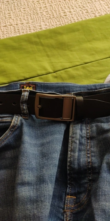 MIDNIGHT SOVEREIGN™ – Black Buckle Genuine Leather Belt photo review