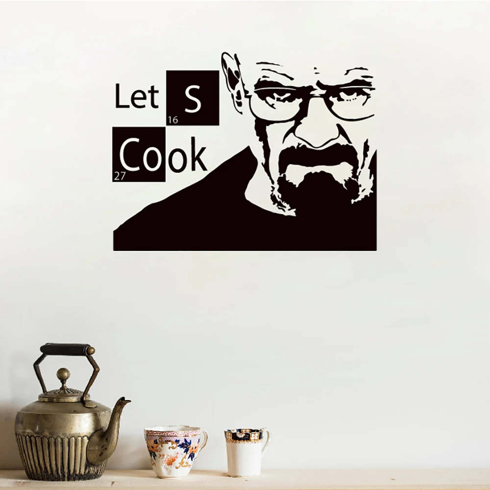 Kitchen Wall Sticker Self Adhesive Stickers Wall Stickers Instant Pot Vinyl Sticker Kitchen Lets Cook Pressure Cooker Decals Breaking Bad Heisenberg Decals Waterproof Stickers Decal
