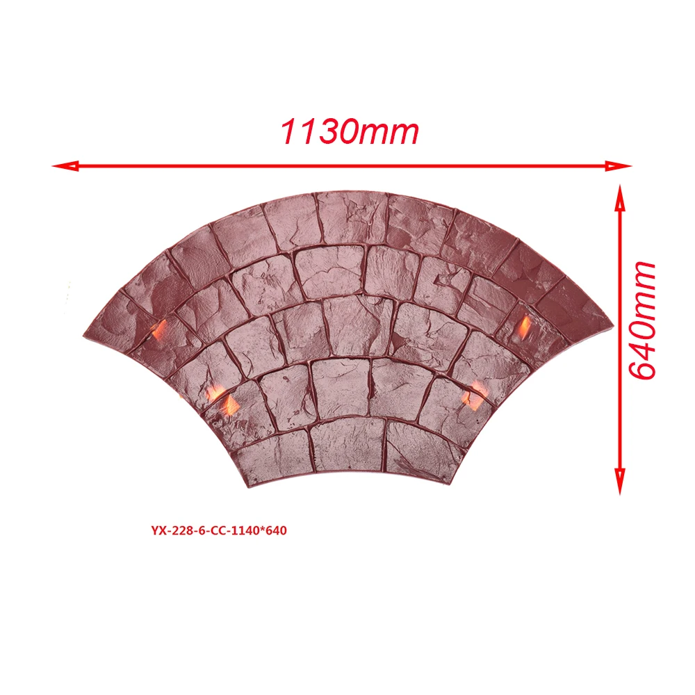 Concrete Embossed Floor mold Compression molding material Cement pavement Printing Construction Fan-shaped Stone Pattern