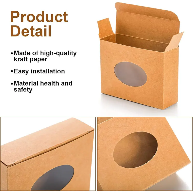 20/30Pcs Mini Kraft Paper Packaging Boxes with Transparent Window for Soap, Bakery Trea... - SKU MPPB2244 - UGI Packaging
