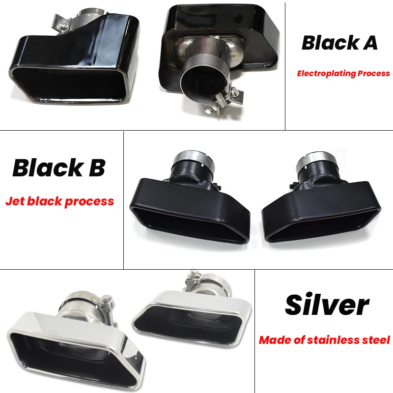 Car Exhaust Tips For BMW F10 F11 F12 F13 535i 535d 640i 640d 550i 650i Square Muffler Tip Nozzle Exhaust System Tailpipe exhaust muffler tip