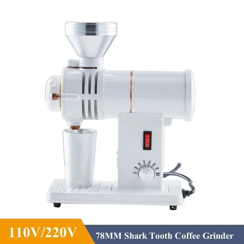 78mm Burr Titanium Alloy Shark Tooth 100-800rpm Adjustable Coffee Grinder 225G Hopper Pour-Over Coffee Mill Grinding Machine 3