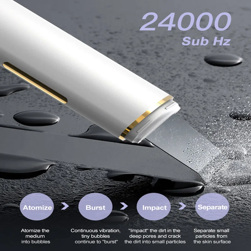 Home Use Beauty Equipment Sonic Peeler Facial Lifting Ion Skin Scrubber Ultrasonic Face Spatula Silicone Skin Scrubber Device
