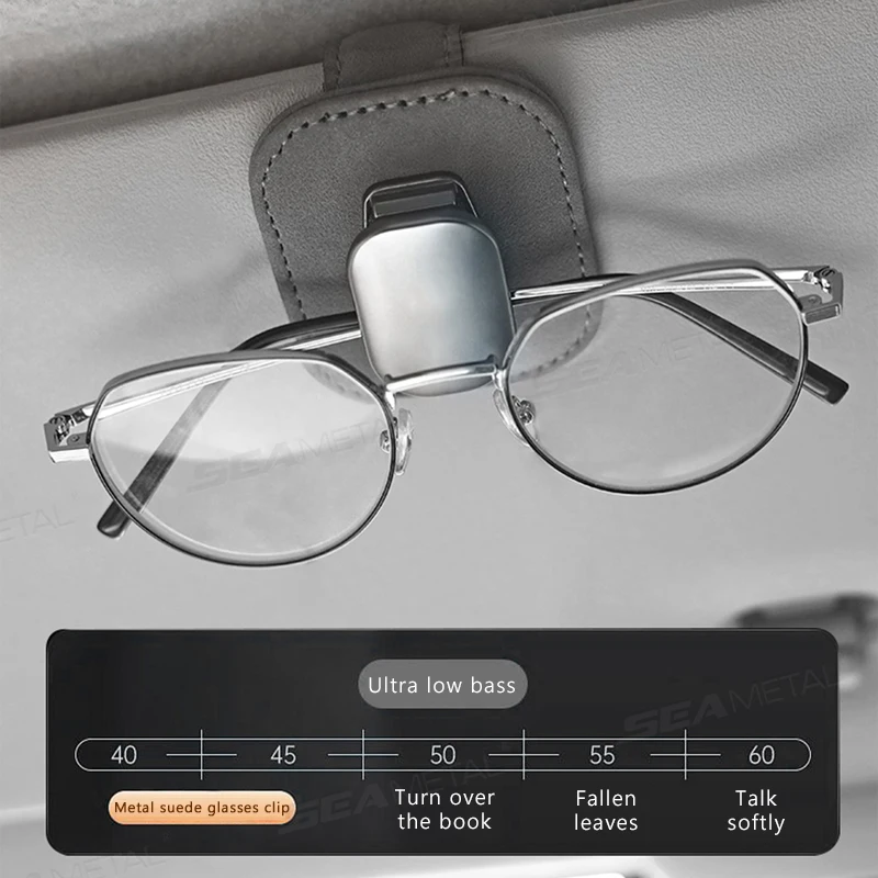 Suede Metal Car Glasses Holder Clip for Sunglasses