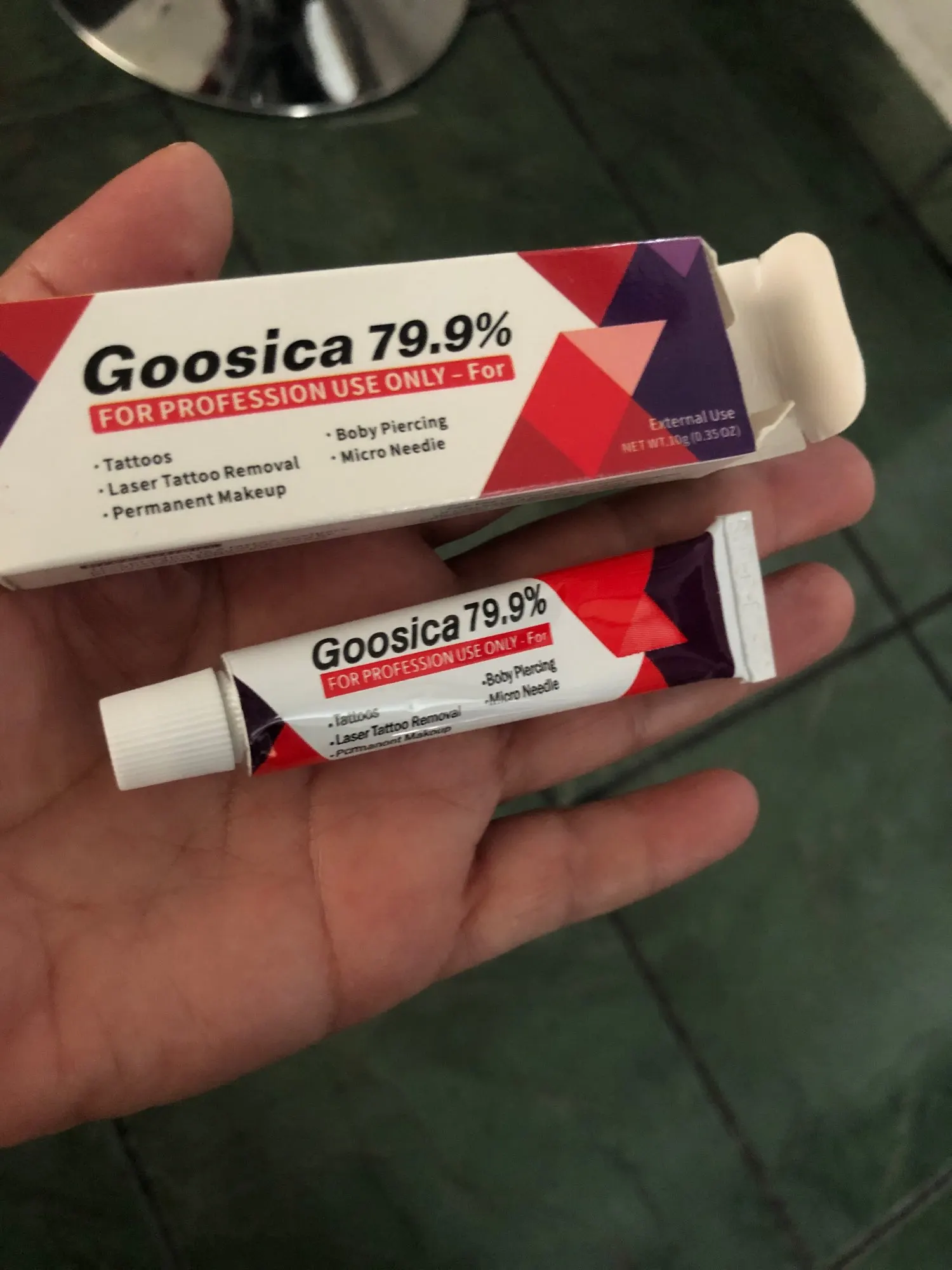 79.9% Original Goosica Multipurpose Numbing Ointment for Microblading/ Laser / PMU / Piercings / Waxing/IPL treatment photo review