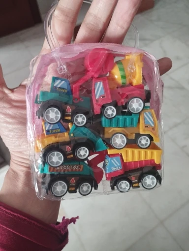 Juego de coches de ingeniería para niños, juguetes de dibujos y cumpleaños, 6 piezas photo review