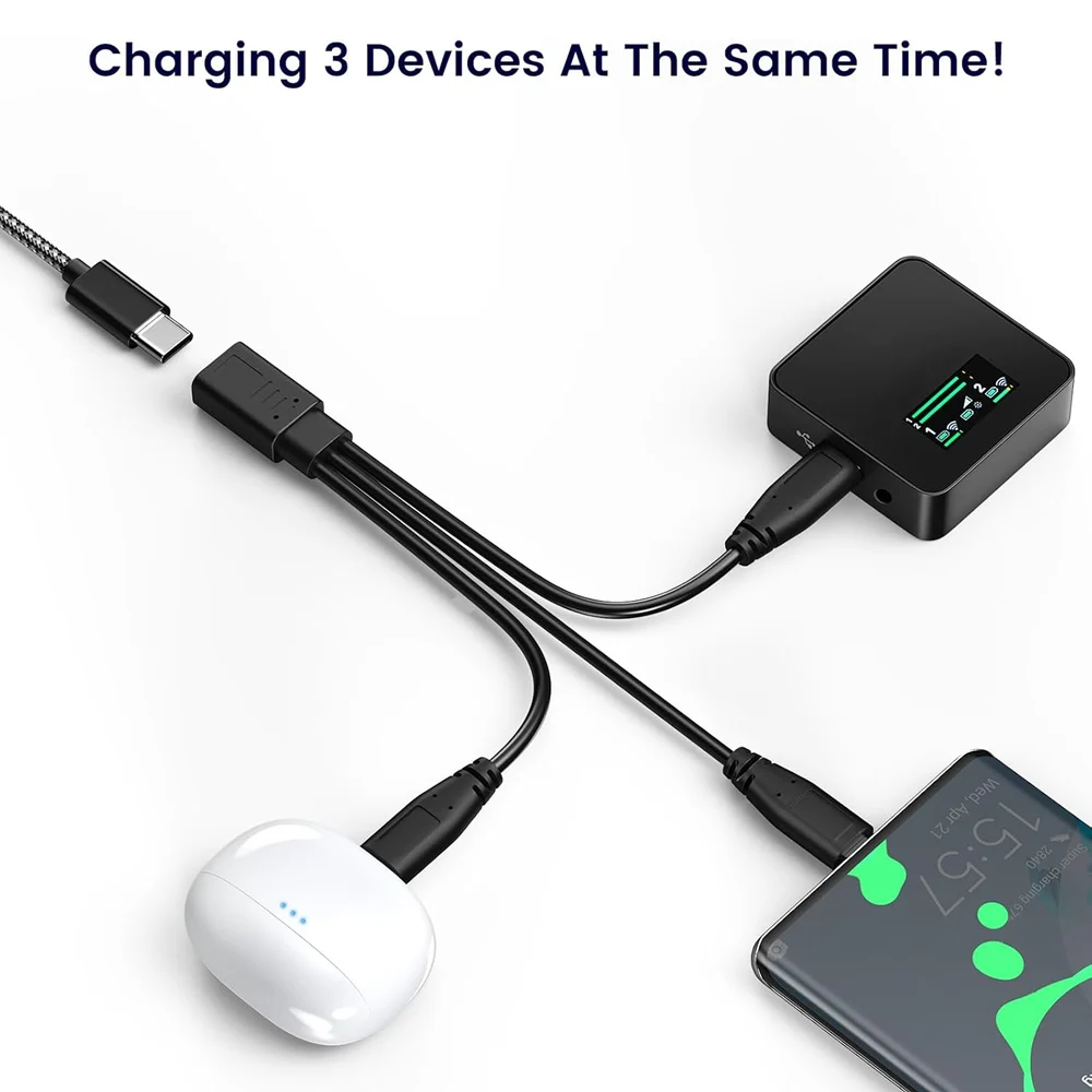 USB C Splitter Cable Type-C Male Female Extension Cord 1 to 3/4/6 Port Type C / Micro USB / IOS Multiple Devices Charging Cable
