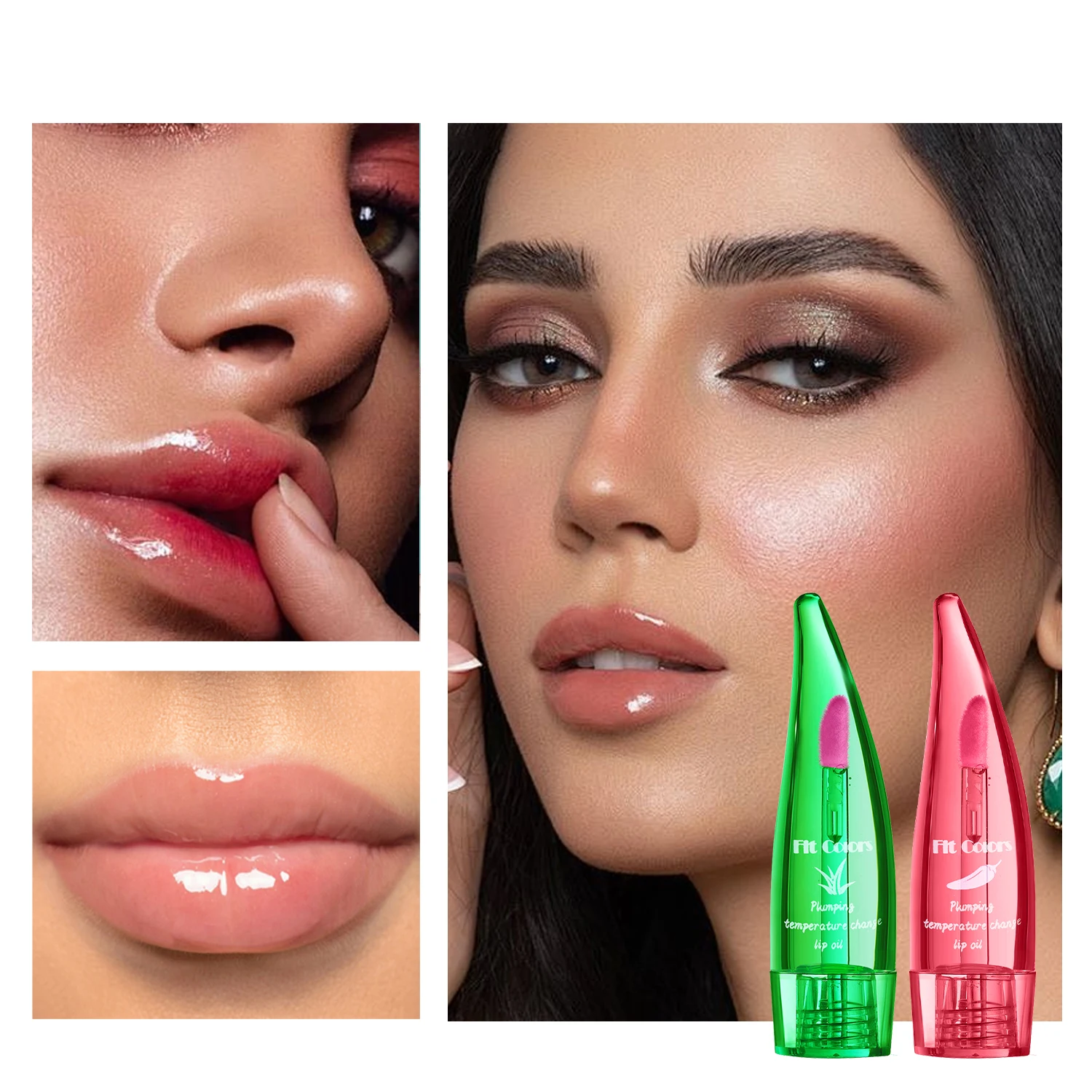 Aloe Vera & Chili Plumping Lip Oil | Temperature-Activated Color Change | Moisturizing & Hydrating Lip Gloss for Fuller Lips 4
