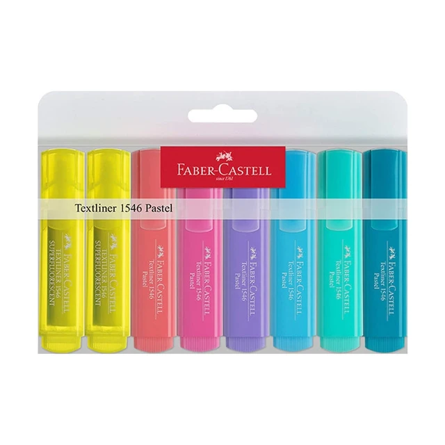 Faber-Castell Textliner Highlighter - Pastel - 8 Color Set