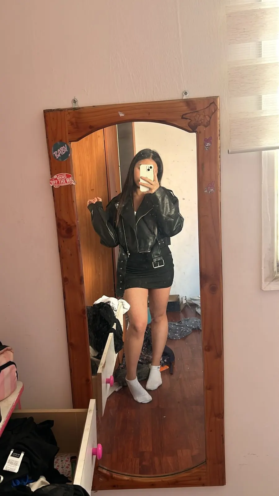 Ailegogo Faux Leather Short Jacket photo review