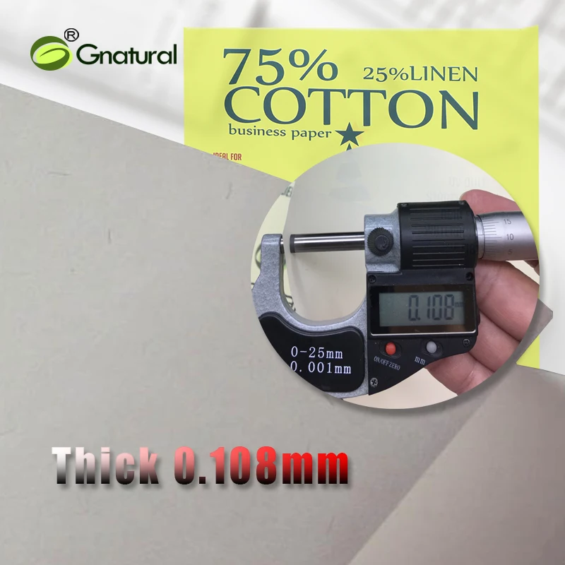 85gsm US 75% cotton 25% linen paper Letter size 216*279mm 100 sheets MLYYT042