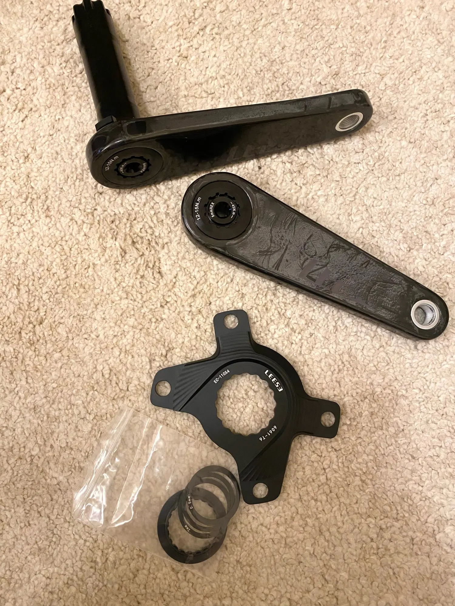 LEESE LSE-PRO Carbon Fibre Crank Ultra Light Road GRAVEL Bike