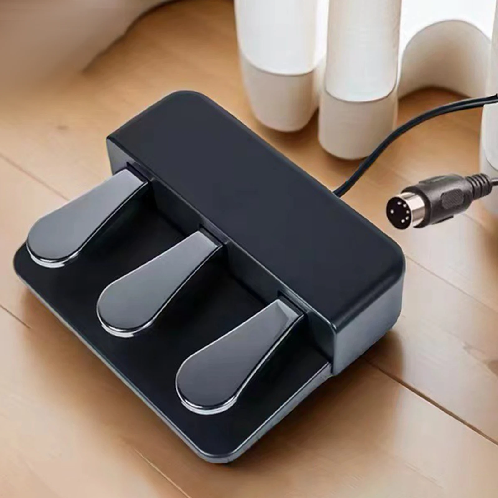 Piano Sustain Pedal Electric Pianos Pedal 3 Pedal Digital Keyboard Piano Midi Controllers Foot Replacement for Electric Pianos Keyboards Midi Controller