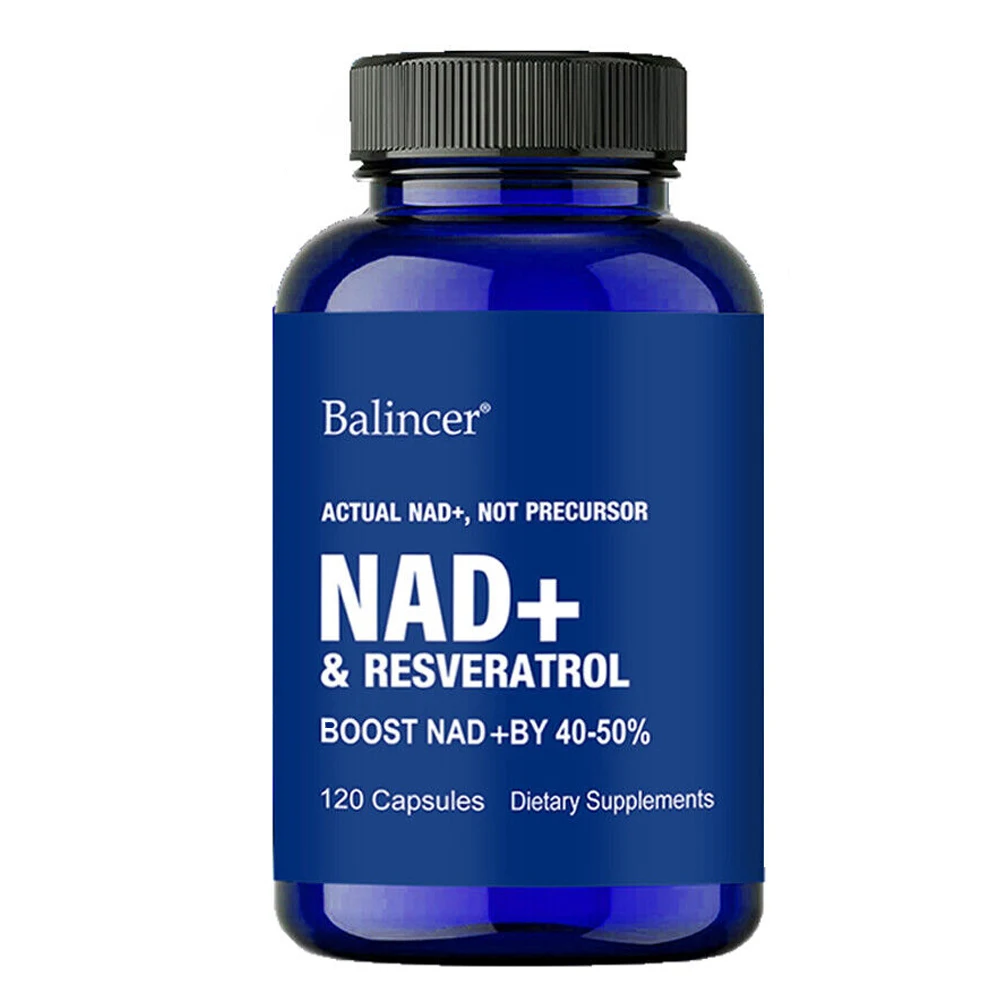 NAD Resveratrol Supplements with Vitamin B3 Nad Plus Boost Supports Cellular Health