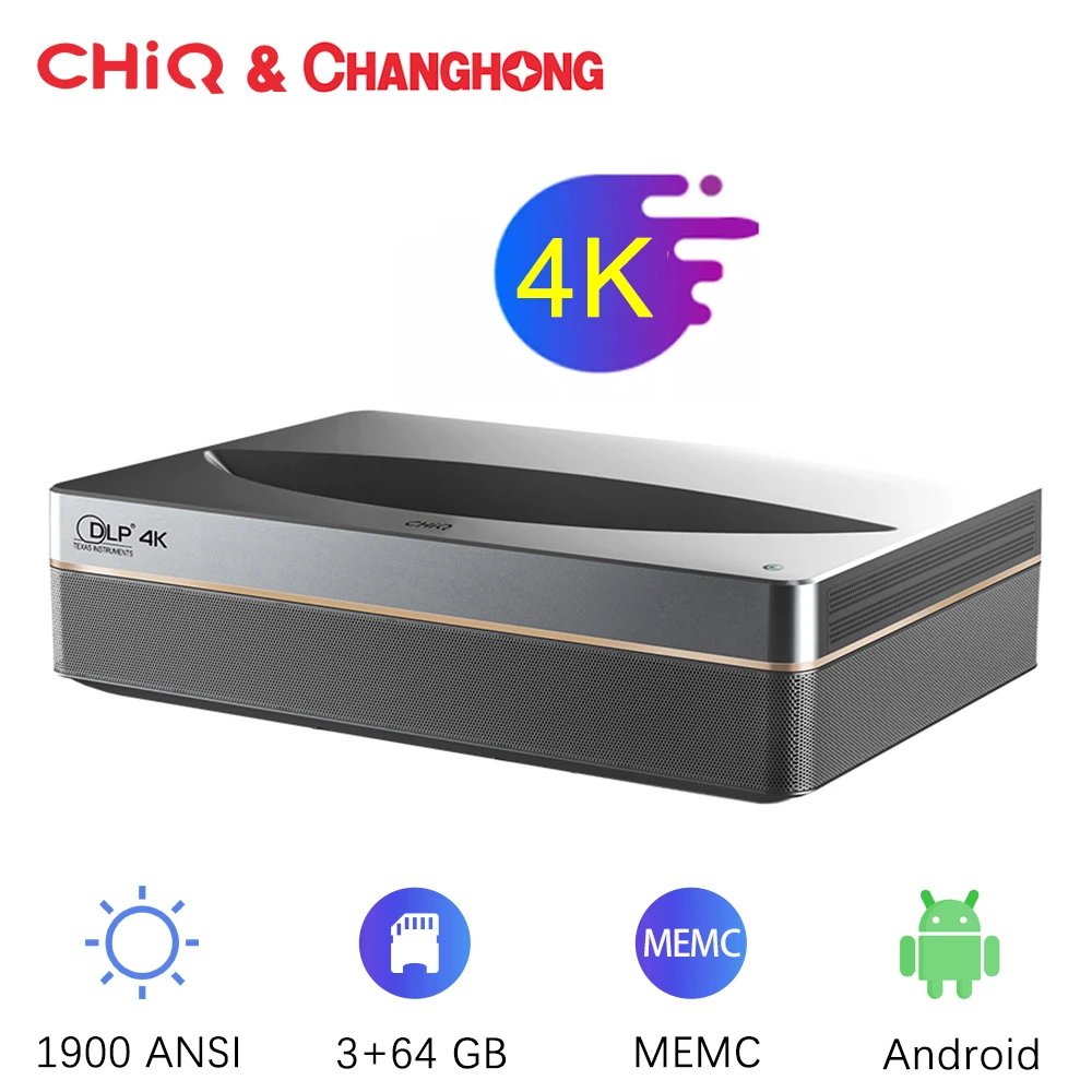Changhong CHIQ B5U 1900ANSI Laser Projector 4K Ultra Short Throw HDR10