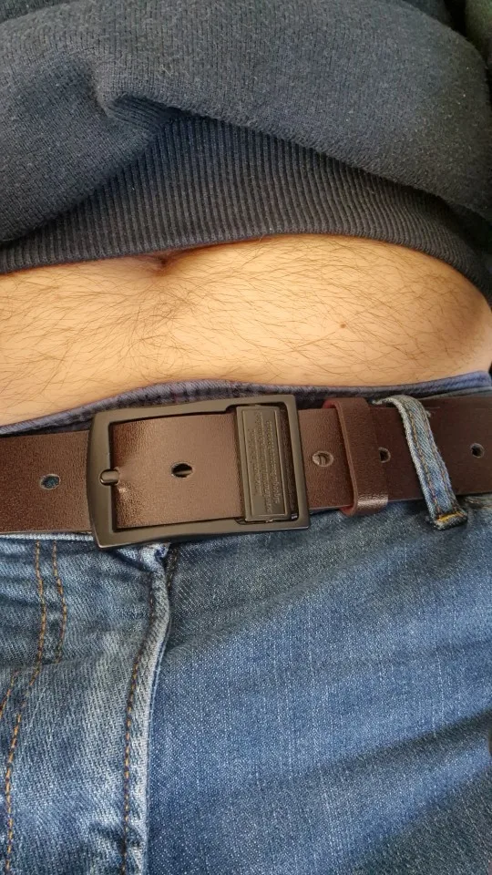 MIDNIGHT SOVEREIGN™ – Black Buckle Genuine Leather Belt photo review