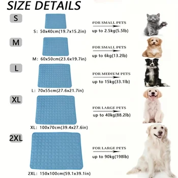 Dog Cooling Mat Summer Pet Cold Bed Extra Large For Small Big Dogs Pet Accessories Cat Durable Blanket Sofa Cat Ice Pad Blanket 2