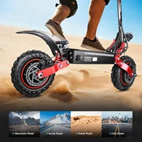 Scooters électriques 3600W double moteur 48V21Ah avec clignotant EScooter 11 "pneu tout-terrain haute suspension freins à double disque e-scooter 4