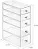 5-drawer clear plastic organizer – 3.25” x 7” x 9.75” 6