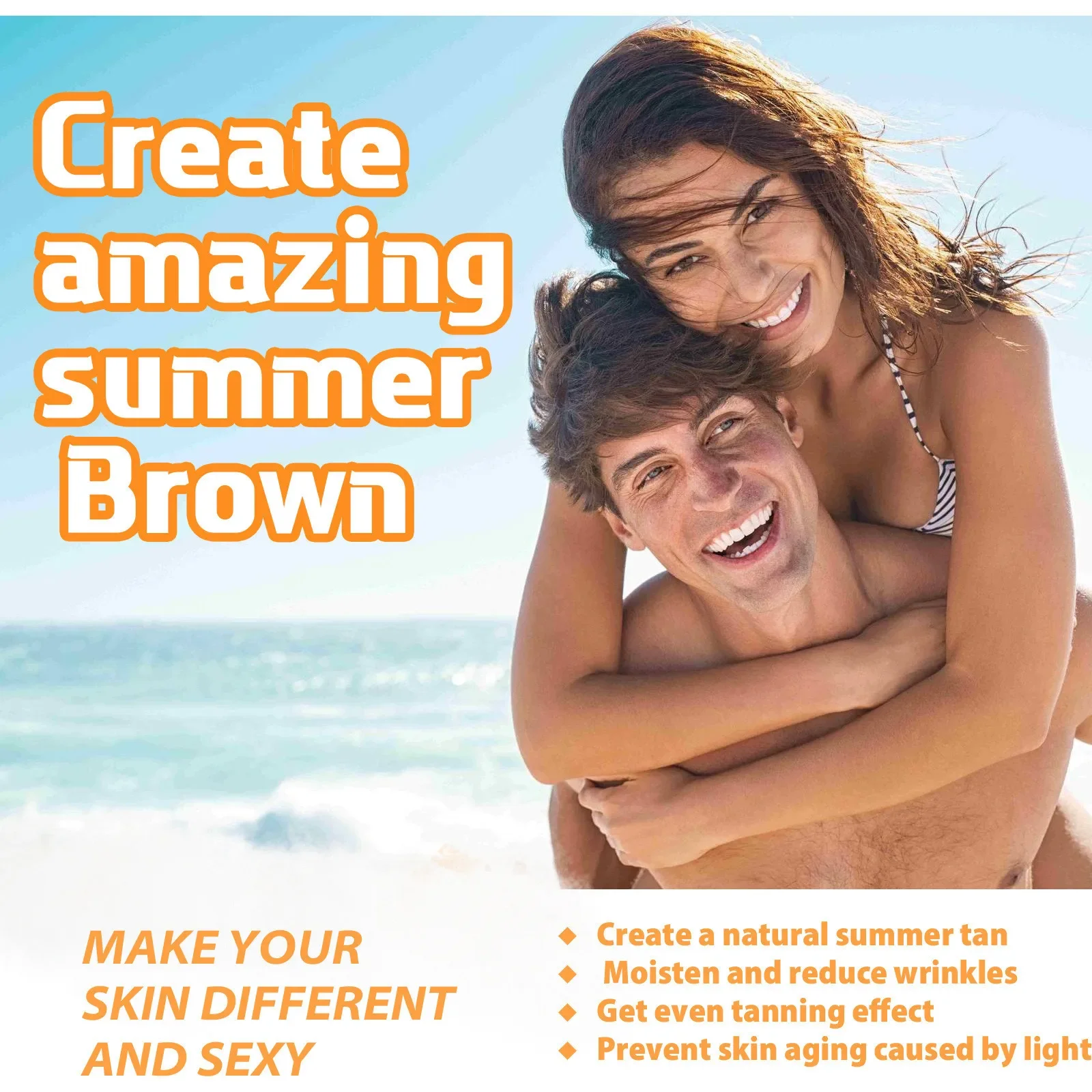 Tanning Accelerator Cream Natural Sun Bronzer Sunless Self Tanner Solarium Nourishing Moisturizer Tan Boosting Cream