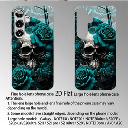 Silver Skull and Blue Rose Phone Case Design - Galaxy Note10+ (VDDBL260731M92)