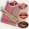 6pcs Velvet Matte Lip Liner Pencil Set - Water-resistant, Ultra-Fine, Long-Lasting, Smooth for All Skin Tones, Brown Mixed Color 4