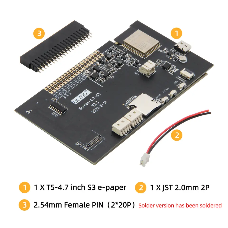 LILYGO® T5 4.7 Inch E-paper V2.3 ESP32-S3 Development Driver Board Display Module Support TF Arduino Compatible Raspberry Pi image 5