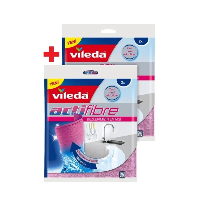 Vileda 2-Pack Actifibre Microfiber Cloth Super Absorbent Comfortable  Cleaning