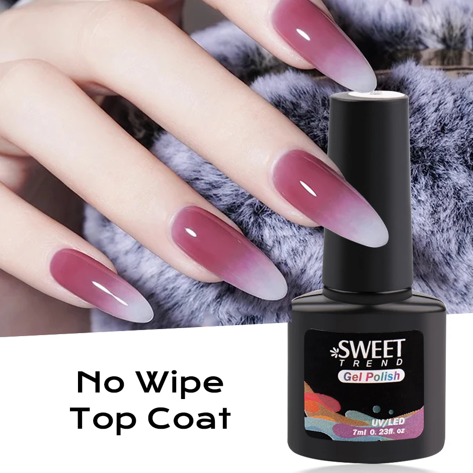 Gel Nail Polish Gel Nail Varnish 7ml No Wipe Top Coat Transparent Matte Glossy Soak Off Function Lasting UV Manicure JIS36