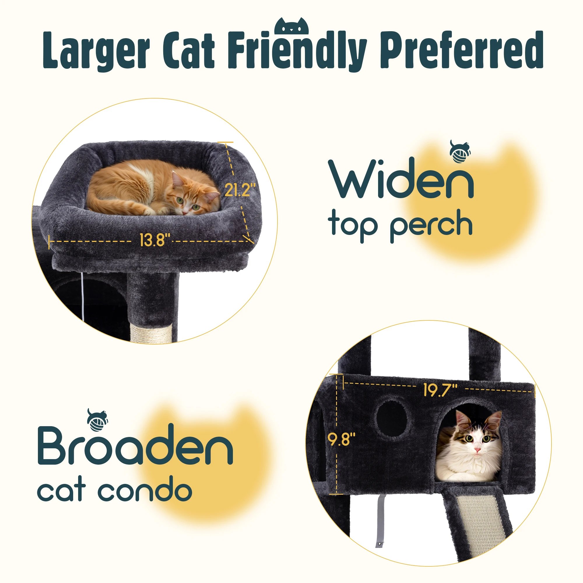 65in Multi-Level Cat Tree 2