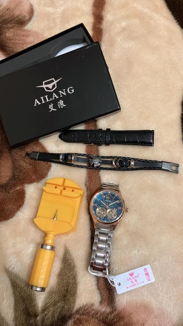 AILANG Original design watch men's double flywheel automatic mechanical watch fashion casual business men's clock Original