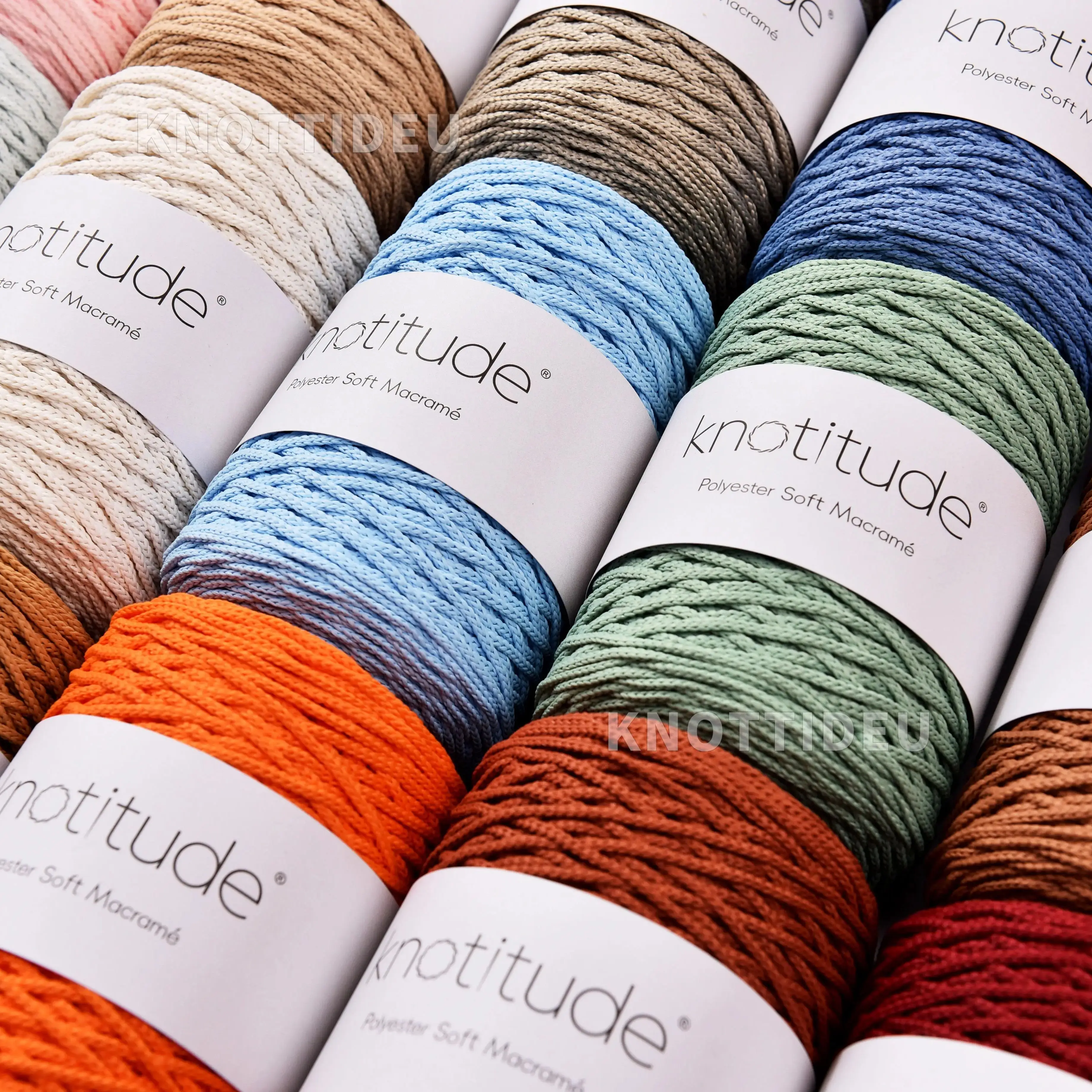 2mm x 190yards Soft Polyester Macrame Cord Hand Knitting cord Bag Making yarn Rug Making cord 5