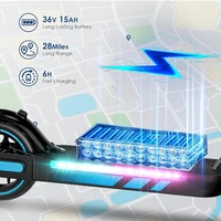 Trottinette électrique HiQiS V10 pro, moteur 600W, batterie 36V15Ah, vitesse 40 km/h, autonomie 45 km, pneus gonflables 10 pouces, pliable, pour adultes, avec application. 2
