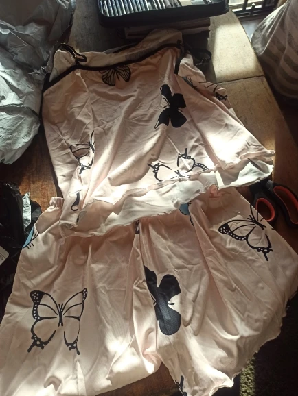Elegant Butterfly Print Pajama Set with Cami & Shorts photo review