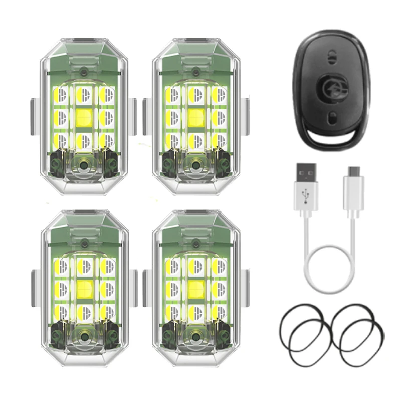 Avec TéLéCommande, éTanche/Lampe Stroboscopique/Flash Led/Led Voiture  Exterieur/Led Pour Moto/LumièRes Stroboscopiques DAvion à 7 Couleurs Et  Chargement Usb/LumièRe Anti-Collision/Usb Moto/Led Usb : : Auto et  Moto