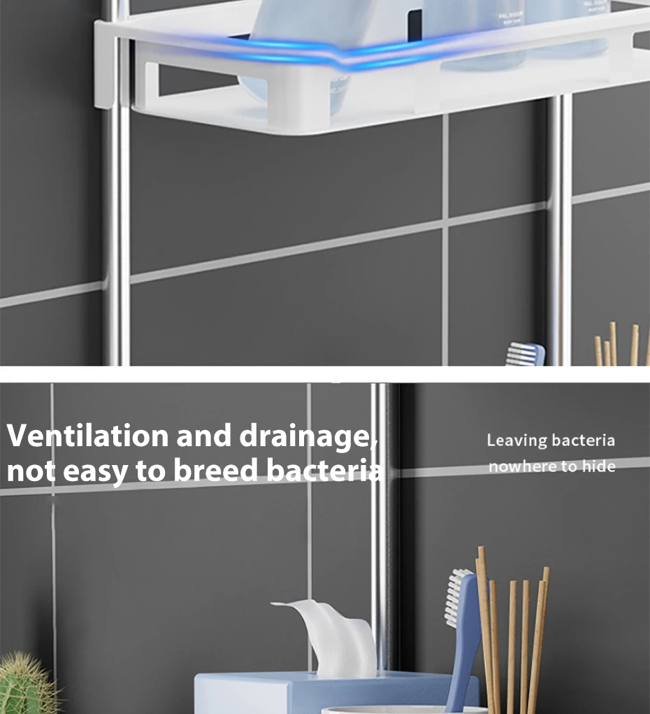 Toilet Rack No Drilling Shelf Above The Toilet Tank Bathroom Rack