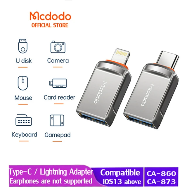 Foudre à lecteur de carte SD adaptateur OTG pour iphone à USB