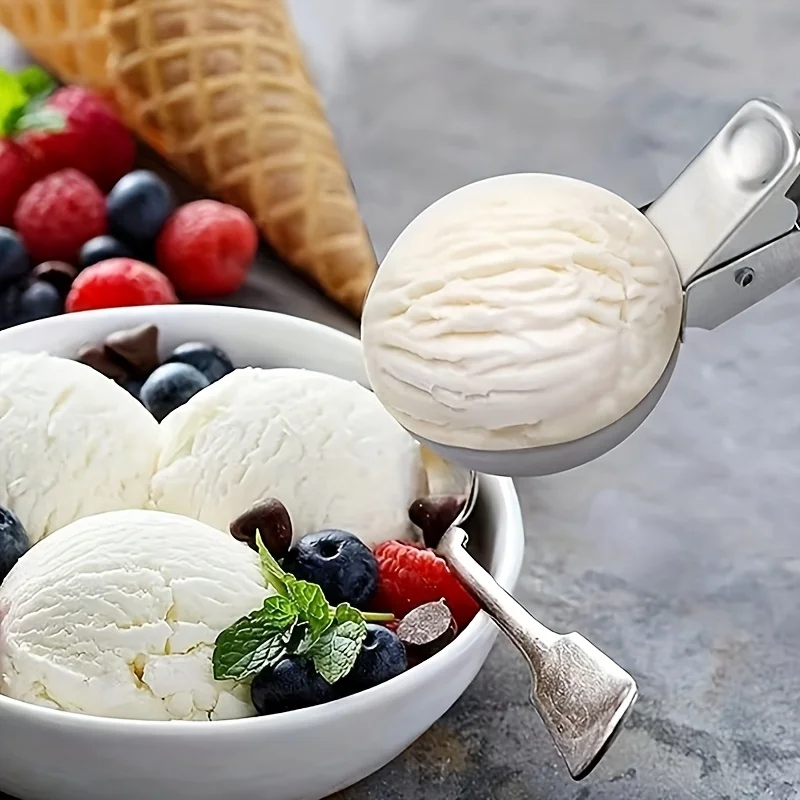 Stainless Steel Dual-purpose Ice Cream Scoop Ice Cream Scooper Multifunctional Fruit Scoop Kitchen Supplies
