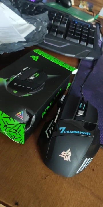 Mouse gamer para jogo computador 3200dpi com LED laser X7 USB Botões Profissional photo review
