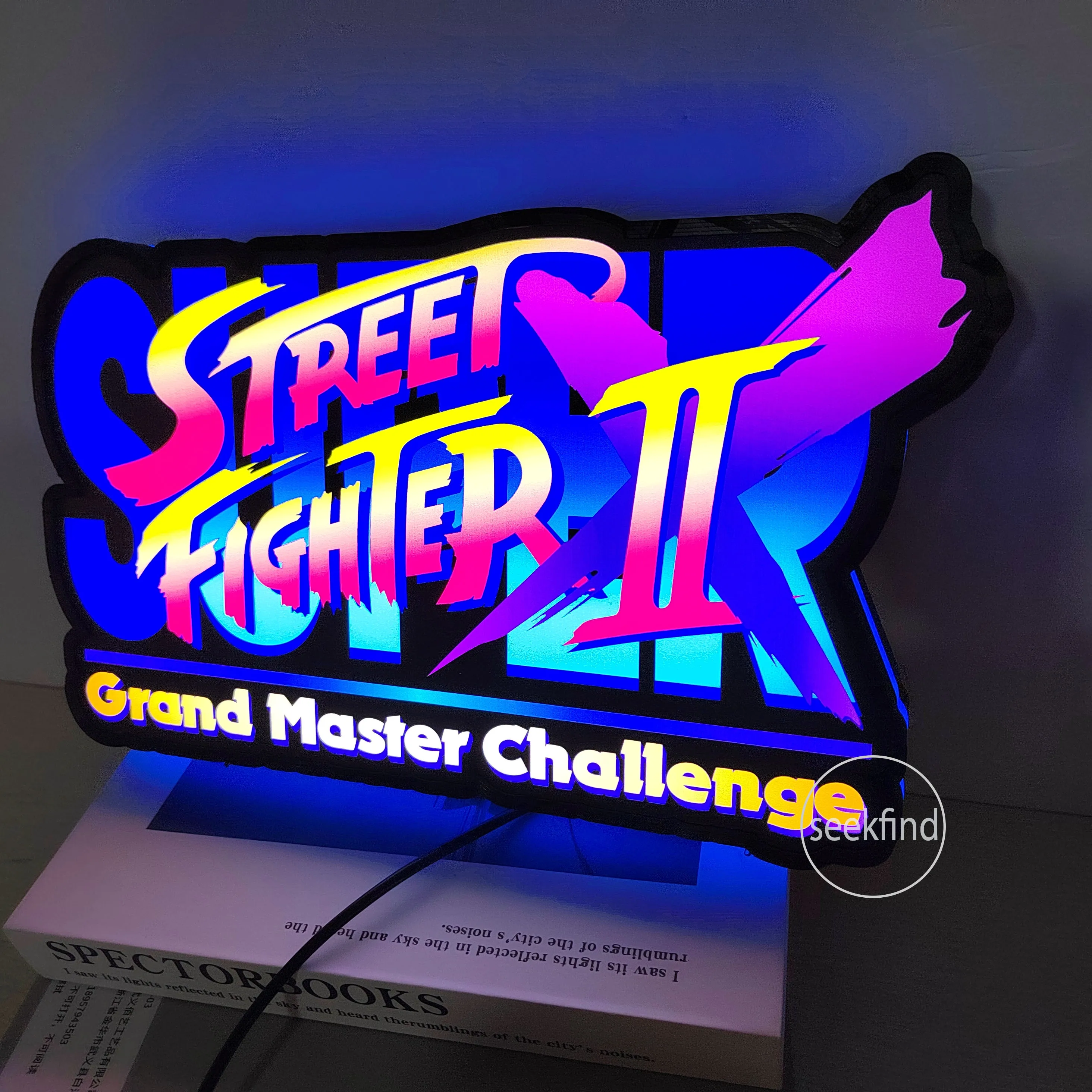 

Game Street Fighter Logo LED Lightbox Gamer Gift For Teens Gaming Bedroom Decor kids Night Light Game console Decor