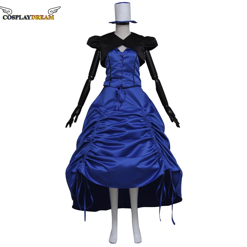 

Anime Black Butler Ciel Phantomhive cosplay costume Ciel Prom Dress Medieval Victorian blue Dress Halloween Lolita ball gown