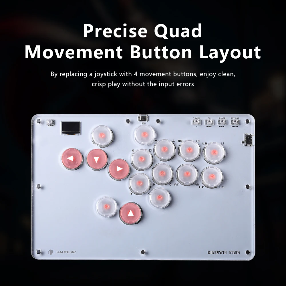 Haute42 Joystick Hitbox tastiera Arcade Stick Controller per PS4/PS3 // Switch/Steam Mini Arcade Hitbox Controller Fight Sticks PC