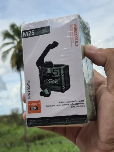 Fone De Ouvido Sem Fio Bluetooth M25 TWS Com Controle De Toque Redução De Ruído Estéreo Para Jogos Microfone - Neverdie Store photo review